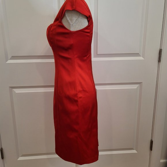 BNWT David Meister Red Cocktail Dress, Size 2 - Picture 3 of 10